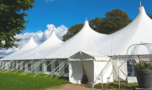 multiple portable restrooms for large-scale events, ensuring availability for all guests in Ojai